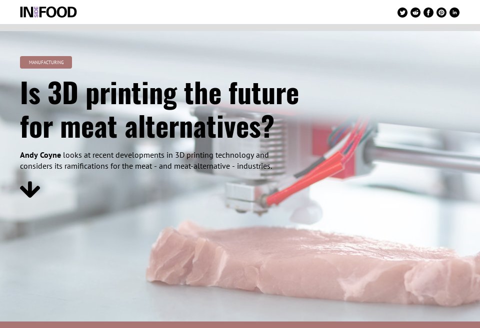 Is 3D printing the future for meat alternatives? - Inside ...