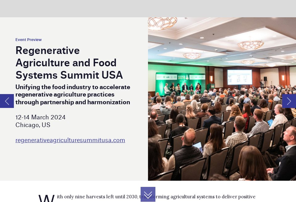 Event: Regenerative Agriculture and Food Systems Summit USA - Just Food ...